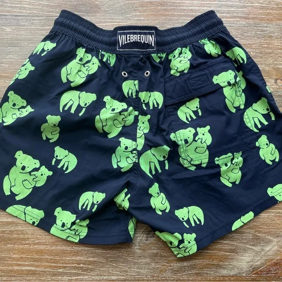 MENS VILEBREQUIN MOORISE MID-LENGTH GLOW IN THE DARK SWIM TRUNKS/SHORTS, SMALL - Picture 4 of 10